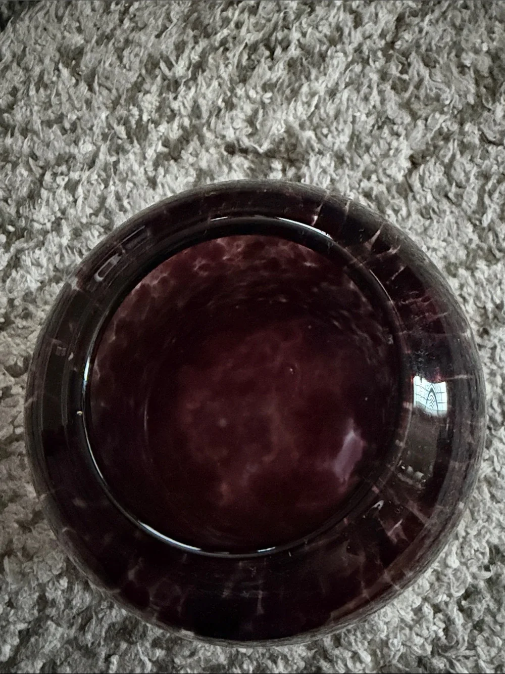 Handblown Glass Vase in Deep Plum
